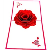 Handmade 3D pop up card rose birthday wedding anniversary Valentine's day mother's day wedding gift
